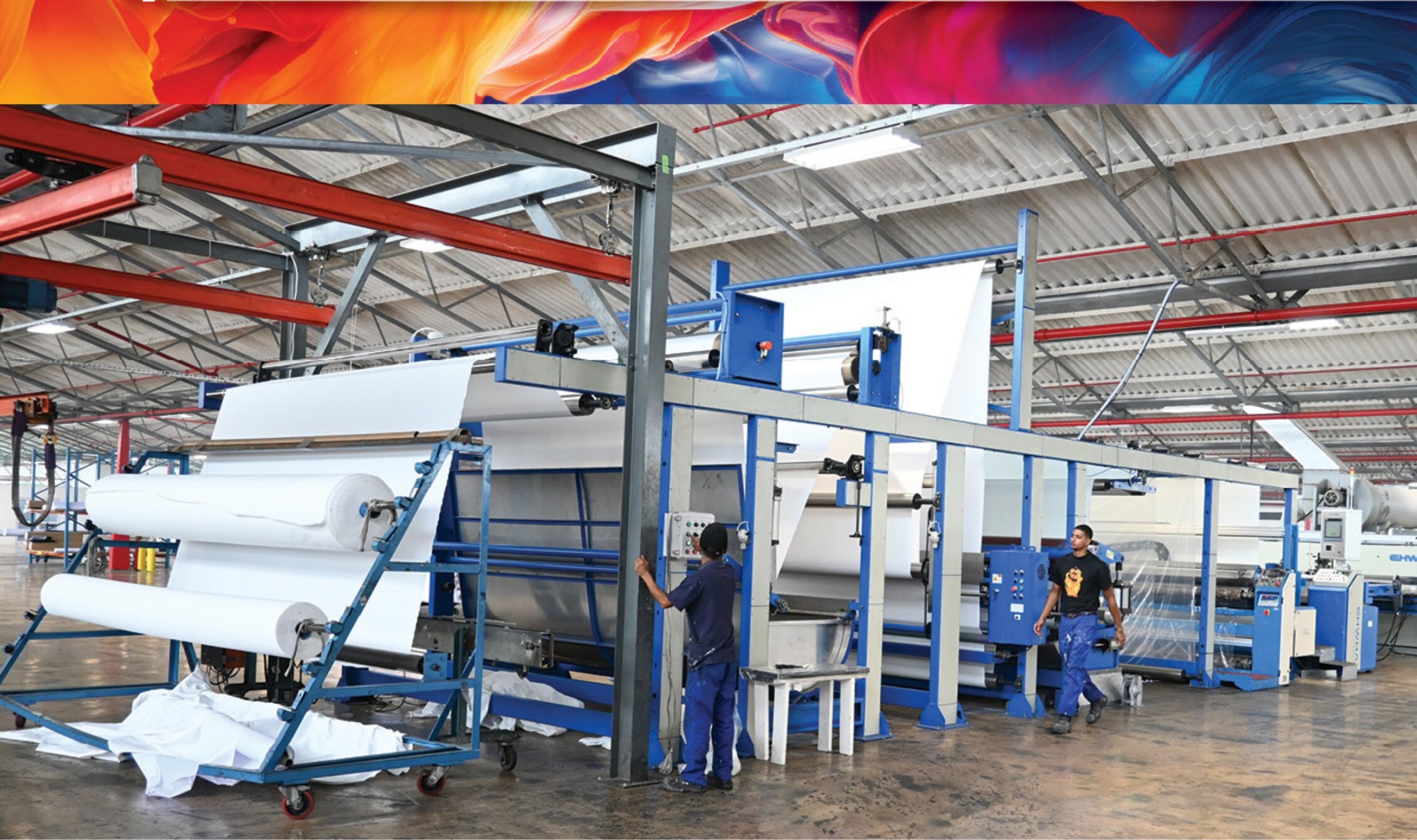 Printbase factory floor in Epping, Cape Town