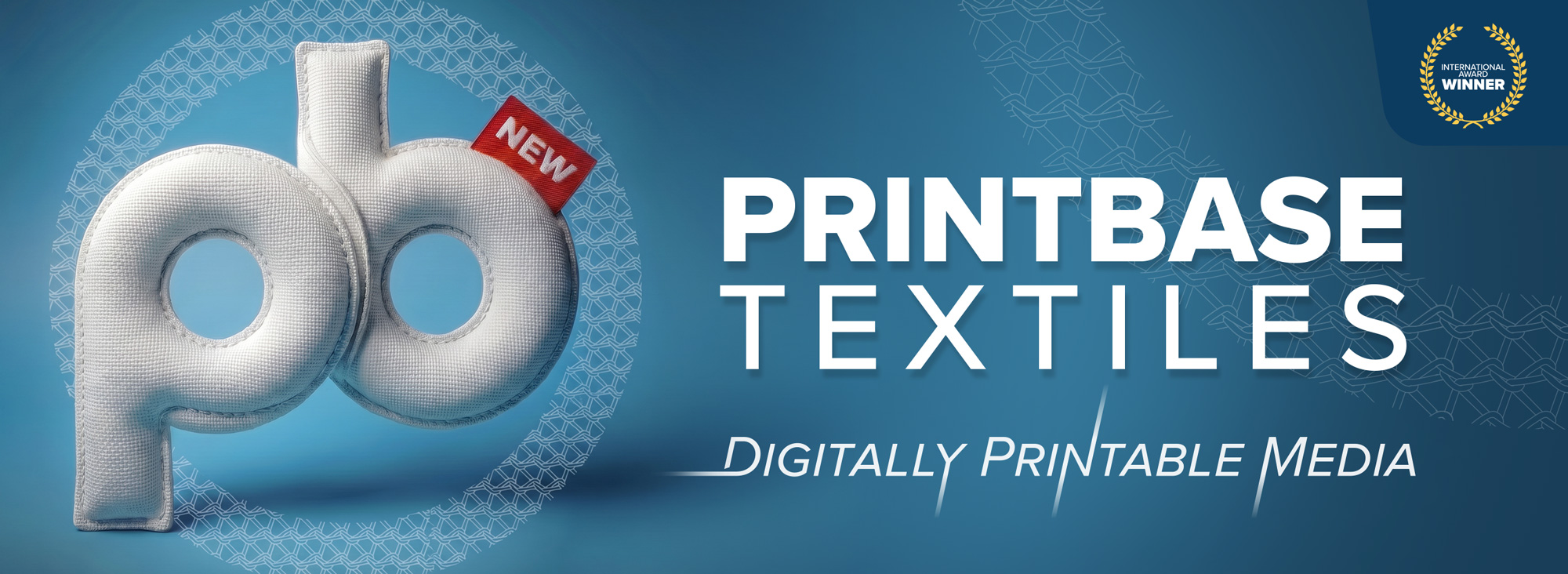 Printbase pb stitched textile logo, Digitally Printable Media