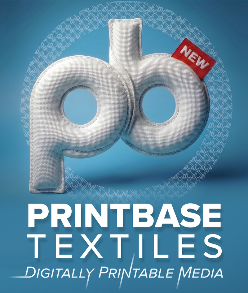 Printbase pb stitched textile logo, Digitally Printable Media